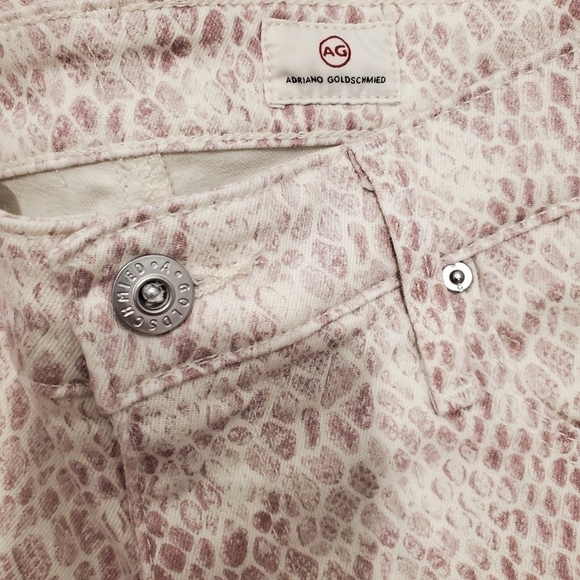 NEW AG adriano Goldschmied Ivory Python Farrah Skinny Jeans - Picture 7 of 7